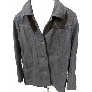 J.Crew Wool Hip-Length Car Coat Women’s M Black